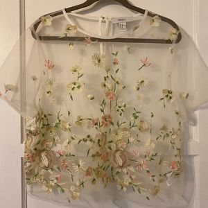 Sheer Floral Top